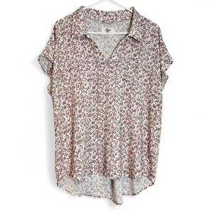 Stitch Fix Cosmic Blue Love Dusty Mauve Boho Pullover Blouse